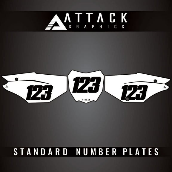 Attack Graphics Number Plate Backgrounds for Honda CRF125F (Big Wheel) 2023