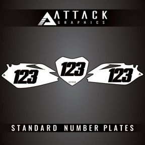 Attack Graphics Number Plate Backgrounds for Honda CRF250R 2013