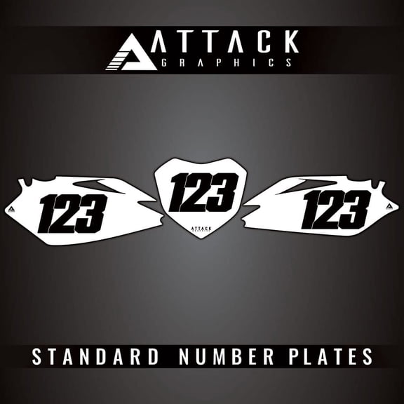 Attack Graphics Number Plate Backgrounds for Honda CRF250R 2013