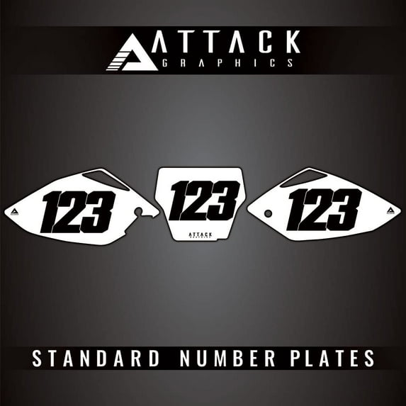 Attack Graphics Number Plate Backgrounds for Honda CRF450R 2005