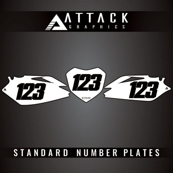 Attack Graphics Number Plate Backgrounds for Honda Crf450R 2010