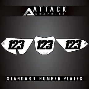 Attack Graphics Number Plate Backgrounds for Honda Crf50F 2024