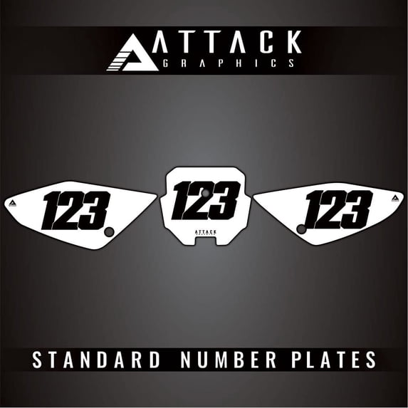 Attack Graphics Number Plate Backgrounds for Honda CRF70F 2011