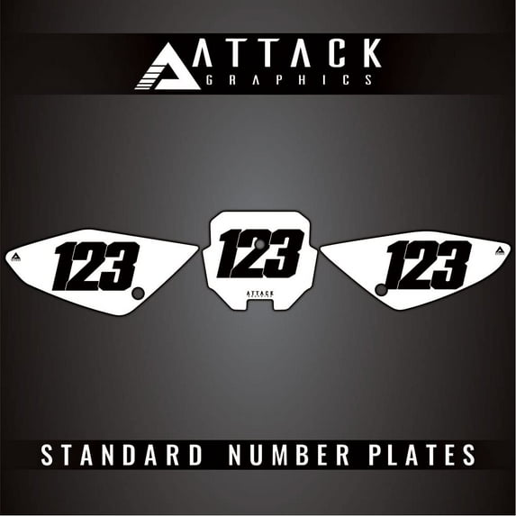 Attack Graphics Number Plate Backgrounds for Honda CRF70F 2012