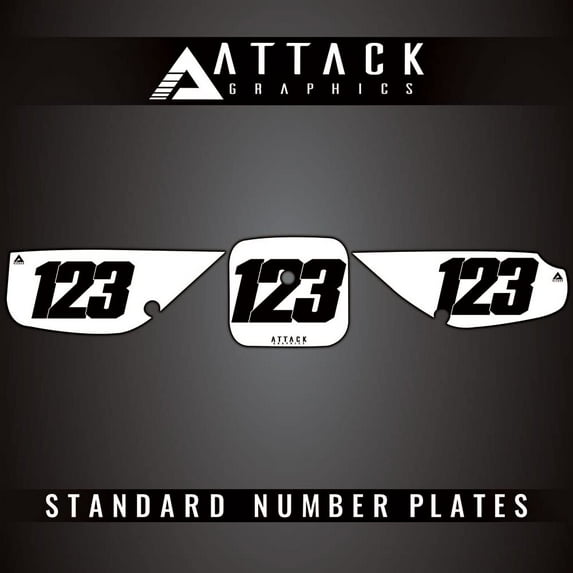 Attack Graphics Number Plate Backgrounds for Honda XR100R 1989
