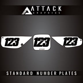 Attack Graphics Number Plate Backgrounds for Honda XR100R 1990