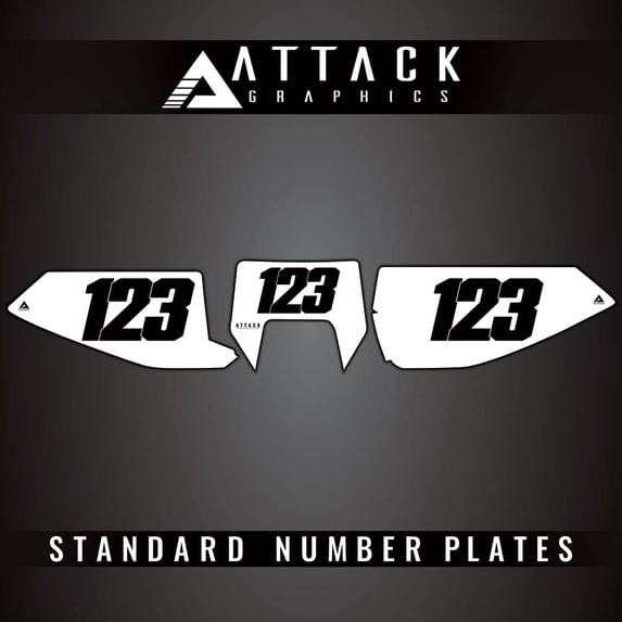 Attack Graphics Number Plate Backgrounds for Husqvarna Fe 250 2018