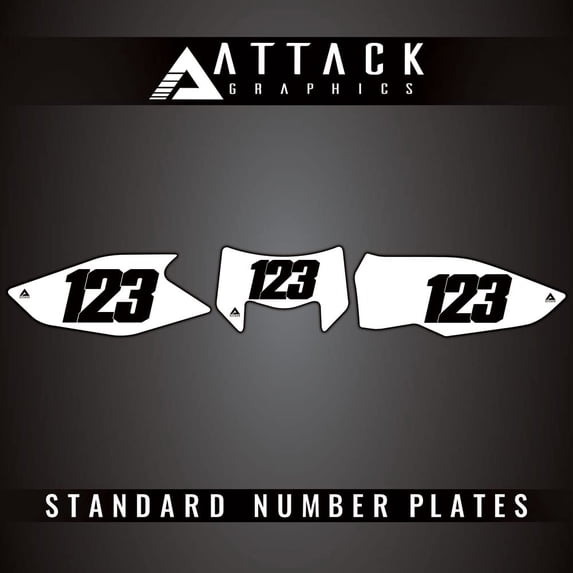 Attack Graphics Number Plate Backgrounds for Husqvarna Fe 450 2016
