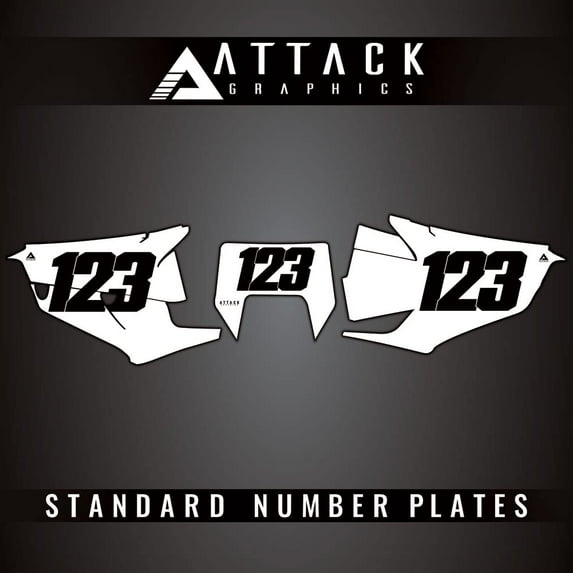 Attack Graphics Number Plate Backgrounds for Husqvarna FE 501 S 2020