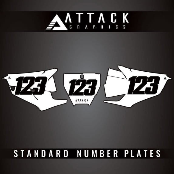 Attack Graphics Number Plate Backgrounds for Husqvarna FX 350 2021