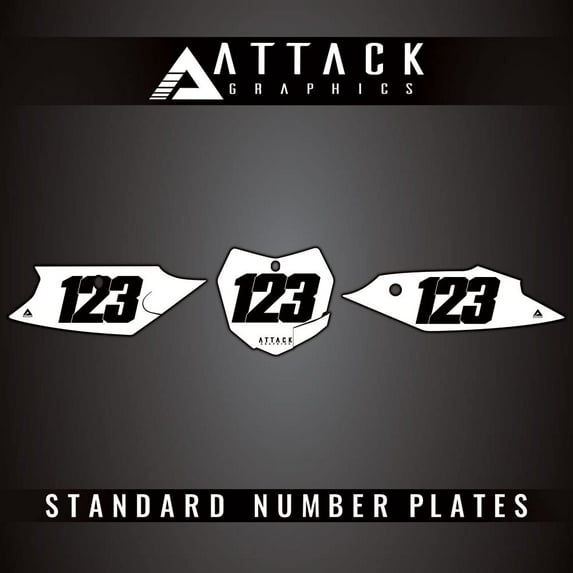 Attack Graphics Number Plate Backgrounds for KTM 150 SX 2013