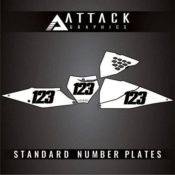 Attack Graphics Number Plate Backgrounds for KTM 150 SX 2019
