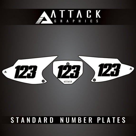 Attack Graphics Number Plate Backgrounds for KTM 250 XCF-W 2009