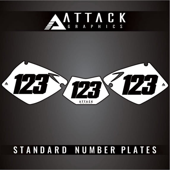 Attack Graphics Number Plate Backgrounds for KTM 300 EXC 2002