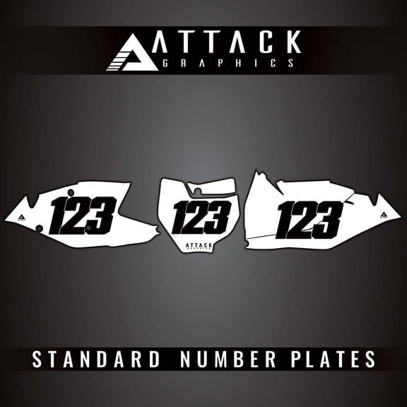 Attack Graphics Number Plate Backgrounds for Ktm 300 Xc 2018