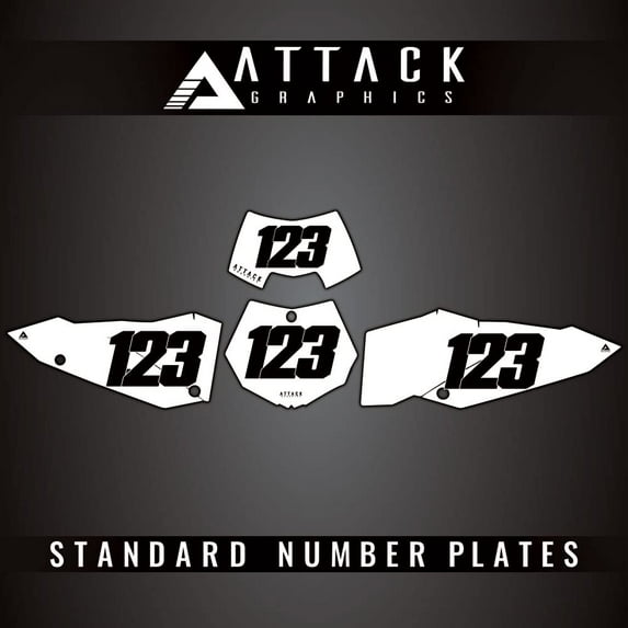 Attack Graphics Number Plate Backgrounds for KTM 300 XC-W (E-Start) 2009