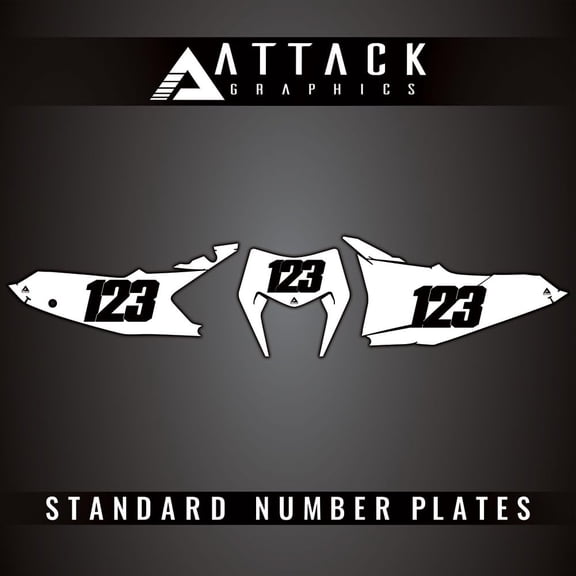 Attack Graphics Number Plate Backgrounds for KTM 300 XC-W (Fuel Injected) 2024