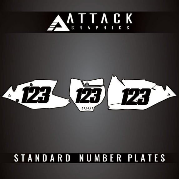 Attack Graphics Number Plate Backgrounds for Ktm 350 Xc-F 2016