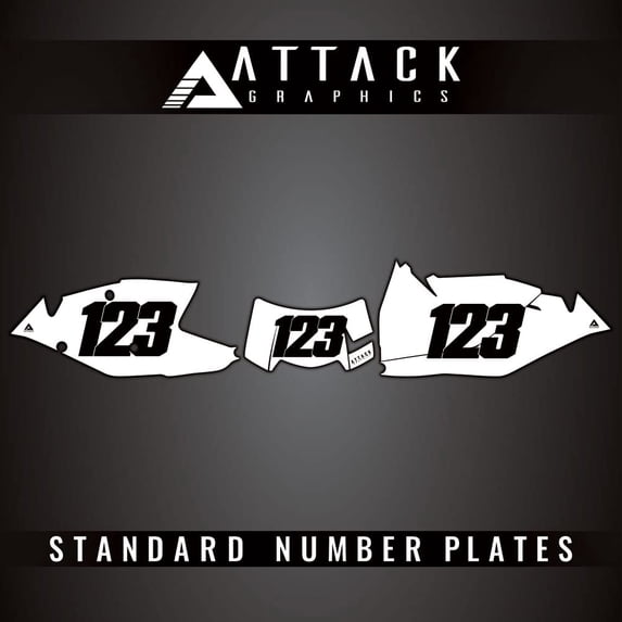 Attack Graphics Number Plate Backgrounds for KTM 450 EXC-F Six Days 2019