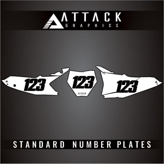 Attack Graphics Number Plate Backgrounds for KTM 450 SX-F Factory Edition 2024