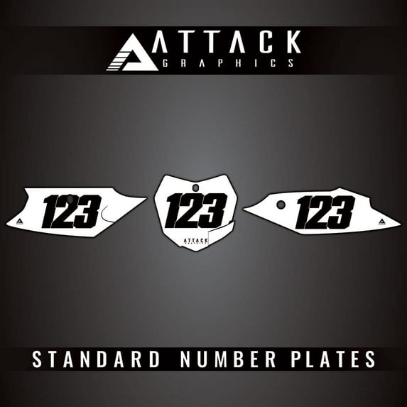 Attack Graphics Number Plate Backgrounds for KTM 450 XC-W 2014
