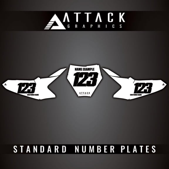 Attack Graphics Number Plate Backgrounds for KTM 50 SX Factory Edition 2024