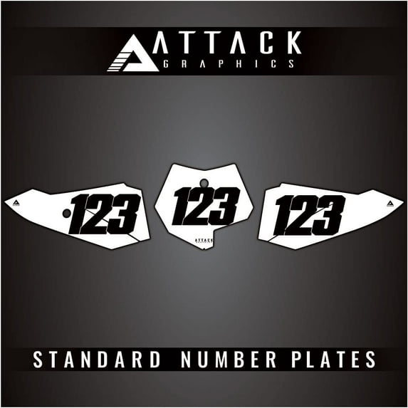 Attack Graphics Number Plate Backgrounds for KTM 50 SX Mini 2014