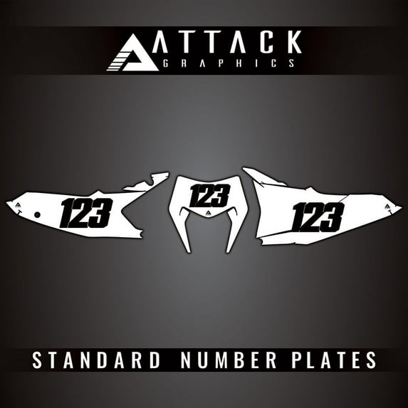 Attack Graphics Number Plate Backgrounds for KTM 500 EXC-F Six Days 2024