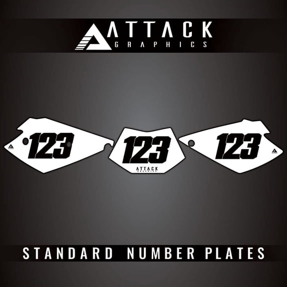 Attack Graphics Number Plate Backgrounds for KTM 525 EXC 4-Stroke 2004