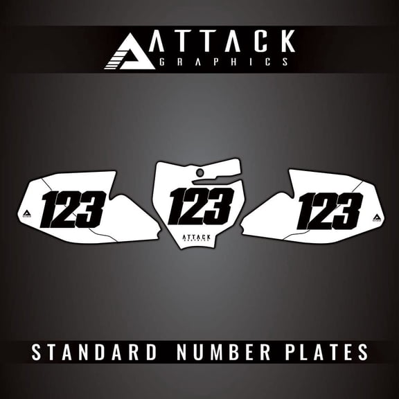Attack Graphics Number Plate Backgrounds for Ktm 65 Sx 2019
