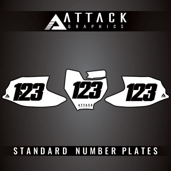 Attack Graphics Number Plate Backgrounds for KTM SX-E 3 2024