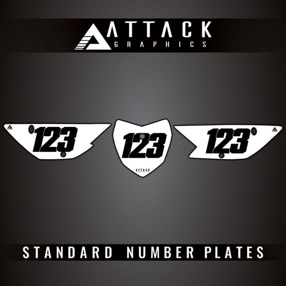 Attack Graphics Number Plate Backgrounds for Kawasaki Klx110 2017