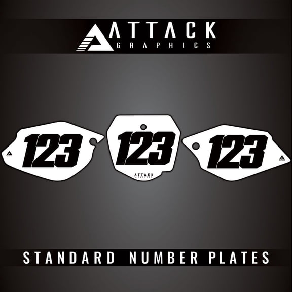 Attack Graphics Number Plate Backgrounds for Kawasaki KLX125 2005