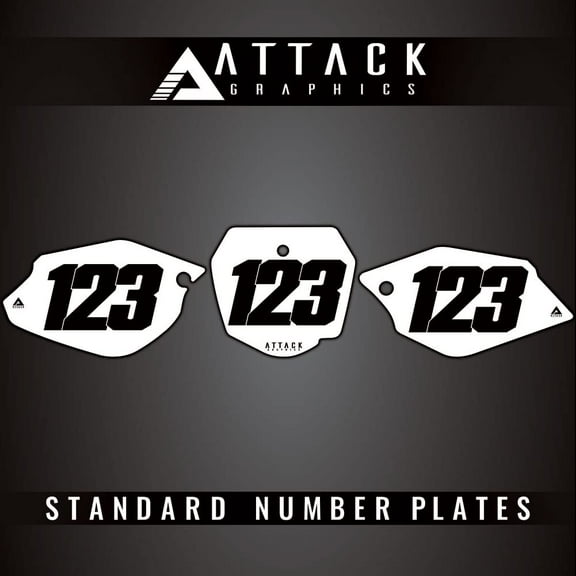 Attack Graphics Number Plate Backgrounds for Kawasaki KLX125 2006