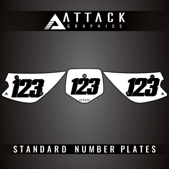Attack Graphics Number Plate Backgrounds for Kawasaki KX100 2006