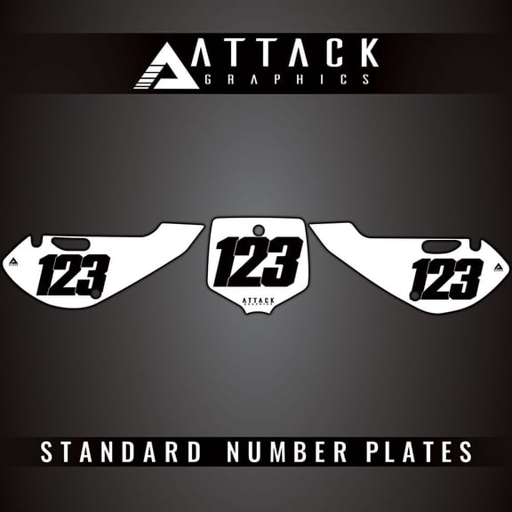 Attack Graphics Number Plate Backgrounds for Kawasaki KX65 2007