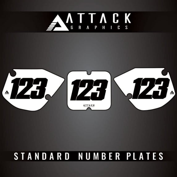 Attack Graphics Number Plate Backgrounds for Kawasaki KX80 1996