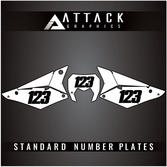 Attack Graphics Number Plate Backgrounds for Sherco 250 SE-R Racing 2017