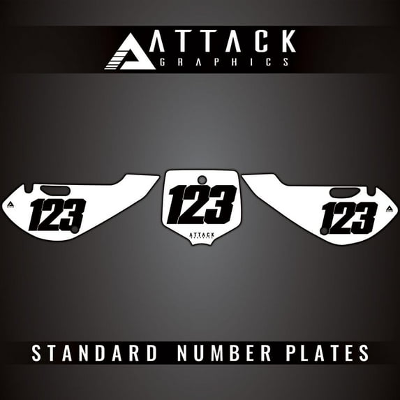 Attack Graphics Number Plate Backgrounds for Suzuki DR-Z 110 2005
