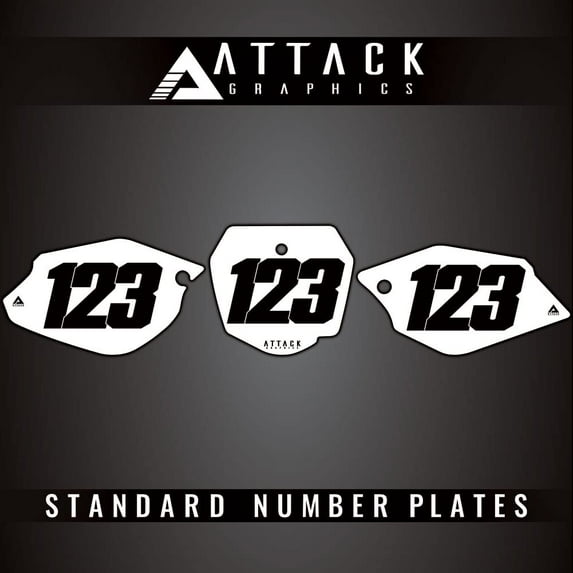 Attack Graphics Number Plate Backgrounds for Suzuki DR-Z 125 2007