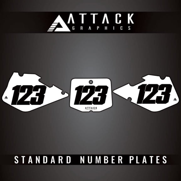 Attack Graphics Number Plate Backgrounds for Suzuki RM125 1999