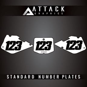 Attack Graphics Number Plate Backgrounds for Suzuki RM125 2000