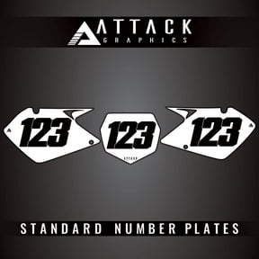 Attack Graphics Number Plate Backgrounds for Suzuki RM125 2002
