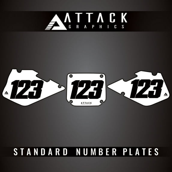 Attack Graphics Number Plate Backgrounds for Suzuki RM250 1996