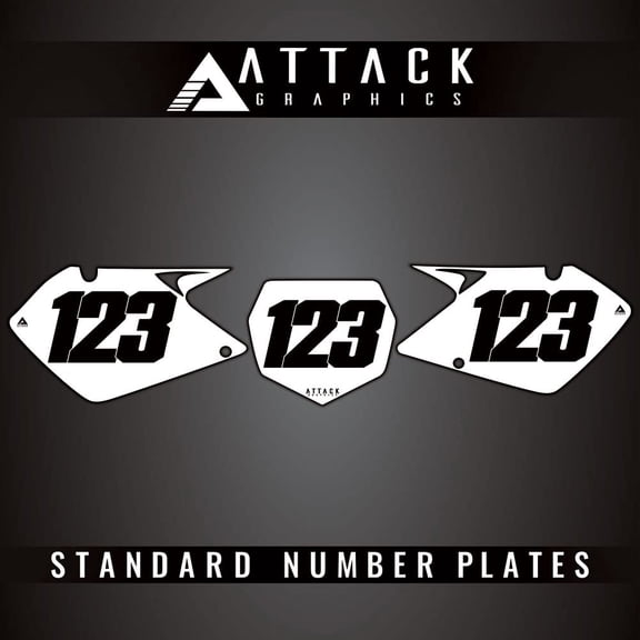 Attack Graphics Number Plate Backgrounds for Suzuki RM250 2002