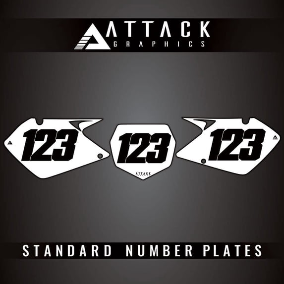 Attack Graphics Number Plate Backgrounds for Suzuki RM250 2002