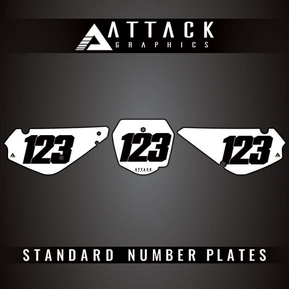 Attack Graphics Number Plate Backgrounds for Suzuki RM85 2013