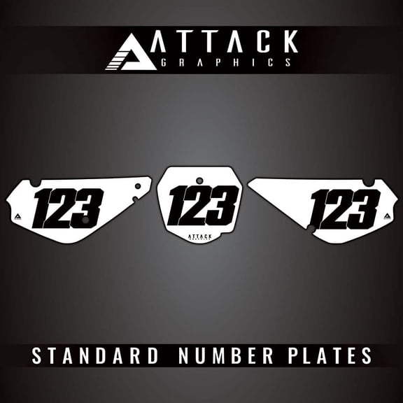 Attack Graphics Number Plate Backgrounds for Suzuki RM85 2023