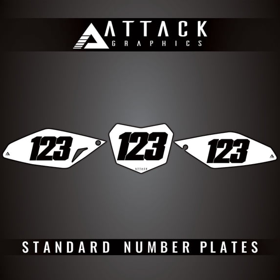 Attack Graphics Number Plate Backgrounds for Suzuki RMZ250 2014