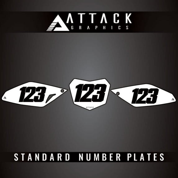 Attack Graphics Number Plate Backgrounds for Suzuki RMZ250 2017